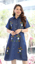 Load image into Gallery viewer, Denim Dress With Embroideried (Soft Denim Fabric) - new7