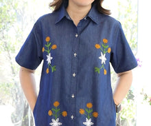 Load image into Gallery viewer, Denim Dress With Embroideried (Soft Denim Fabric) - new7