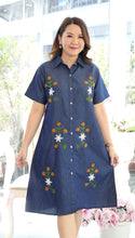 Load image into Gallery viewer, Denim Dress With Embroideried (Soft Denim Fabric) - new7
