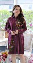 Load image into Gallery viewer, Trendy Fashionable Embroidered Dress – Brown