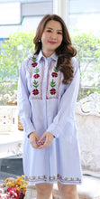 Load image into Gallery viewer, Fashionable Trendy Embroidered Dress – BLUE