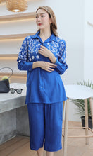 Load image into Gallery viewer, Rayon Coordinated Set with Embroidery 01-Royal Blue
