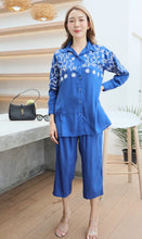 Load image into Gallery viewer, Rayon Coordinated Set with Embroidery 01-Royal Blue
