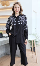 Load image into Gallery viewer, Rayon Coordinated Set with Embroidery 01-Black