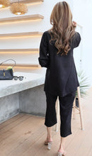 Load image into Gallery viewer, Rayon Coordinated Set with Embroidery 01-Black