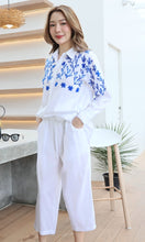 Load image into Gallery viewer, Rayon Coordinated Set with Embroidery 01-White