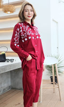 Load image into Gallery viewer, Rayon Coordinated Set with Embroidery 01-Maroon