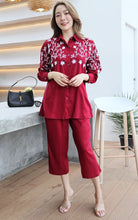 Load image into Gallery viewer, Rayon Coordinated Set with Embroidery 01-Maroon