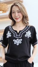 Load image into Gallery viewer, Rayon Top Half Sleeves T-02-Black