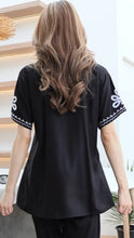 Load image into Gallery viewer, Rayon Top Half Sleeves T-02-Black
