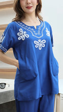 Load image into Gallery viewer, Rayon Top Half Sleeves T-02-Blue