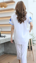 Load image into Gallery viewer, Rayon Coordinated Set with Embroidery 02-White