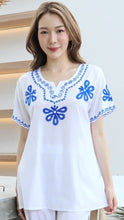 Load image into Gallery viewer, Rayon Top Half Sleeves T-02-White