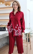 Load image into Gallery viewer, Rayon Coordinated Set with Embroidery 03-Maroon