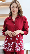 Load image into Gallery viewer, Rayon Top Full Sleeves Emroidered T-03-Maroon