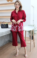 Load image into Gallery viewer, Rayon Coordinated Set with Embroidery 03-Maroon