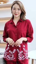 Load image into Gallery viewer, Rayon Top Full Sleeves Emroidered T-03-Maroon