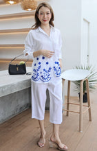 Load image into Gallery viewer, Rayon Coordinated Set with Embroidery 03-White