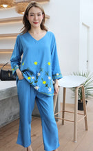 Load image into Gallery viewer, Rayon Coordinated Set with Embroidery 04-Light Blue