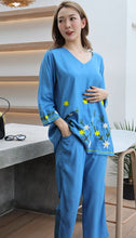 Load image into Gallery viewer, Rayon Coordinated Set with Embroidery 04-Light Blue