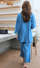 Load image into Gallery viewer, Rayon Coordinated Set with Embroidery 04-Light Blue