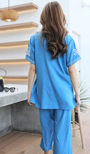 Load image into Gallery viewer, Rayon Coordinated Set with Embroidery 02-Light Blue