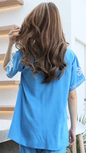 Load image into Gallery viewer, Rayon Top Half Sleeves T-02-Light Blue