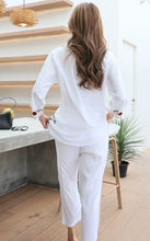 Load image into Gallery viewer, Rayon Coordinated Set with Embroidery 04-White