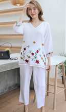Load image into Gallery viewer, Rayon Coordinated Set with Embroidery 04-White