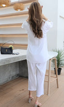 Load image into Gallery viewer, Rayon Coordinated Set with Embroidery 04-White