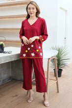 Load image into Gallery viewer, Rayon Coordinated Set with Embroidery 04-Maroon