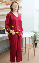 Load image into Gallery viewer, Rayon Coordinated Set with Embroidery 04-Maroon
