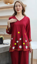 Load image into Gallery viewer, Rayon Coordinated Set with Embroidery 04-Maroon