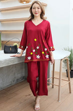 Load image into Gallery viewer, Rayon Coordinated Set with Embroidery 04-Maroon