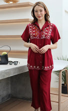 Load image into Gallery viewer, Rayon Coordinated Set with Embroidery 05-Maroon