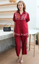 Load image into Gallery viewer, Rayon Coordinated Set with Embroidery 05-Maroon
