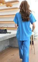 Load image into Gallery viewer, Rayon Coordinated Set with Embroidery: 05-Light Blue