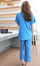 Load image into Gallery viewer, Rayon Coordinated Set with Embroidery: 05-Light Blue
