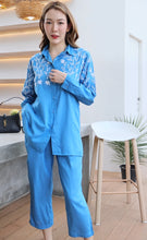 Load image into Gallery viewer, Rayon Coordinated Set with Embroidery 01-Light Blue