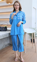 Load image into Gallery viewer, Rayon Coordinated Set with Embroidery 01-Light blue