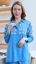 Load image into Gallery viewer, Rayon Top Full Sleeves T-01-Light Blue
