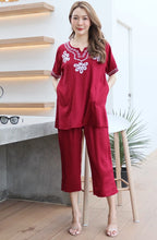 Load image into Gallery viewer, Rayon Coordinated Set with Embroidery 02-Maroon