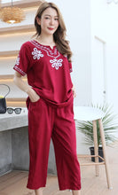 Load image into Gallery viewer, Rayon Coordinated Set with Embroidery 02-Maroon