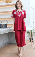 Load image into Gallery viewer, Rayon Coordinated Set with Embroidery 02-Maroon
