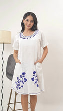 Load image into Gallery viewer, Cotton Round Neck Embroidery 1851-2 White
