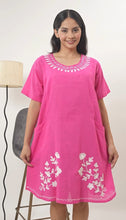 Load image into Gallery viewer, Cotton Round Neck Embroidery 1851-2 Pink