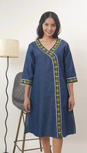 Load image into Gallery viewer, Denim Dress With Embroideried (Soft Denim Fabric) - New-20