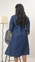 Load image into Gallery viewer, Denim Dress With Embroideried (Soft Denim Fabric) - New-20