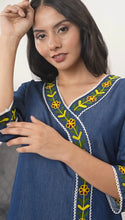 Load image into Gallery viewer, Denim Dress With Embroideried (Soft Denim Fabric) - New-20