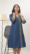 Load image into Gallery viewer, Denim Dress With Embroideried (Soft Denim Fabric) - New-20
